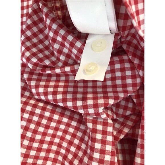 Vineyard Vines PERFORMANCE Youth MED 12-14 Whale Shirt Long Sleeve Red Check EUC - Picture 6 of 7